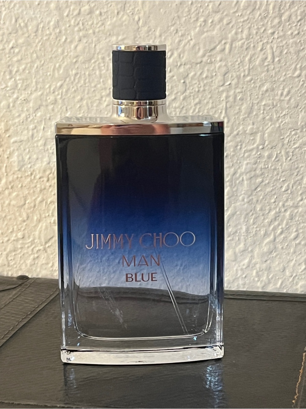 Jimmy Choo Man Blue Gradient Bottle - Blue and Black Accents